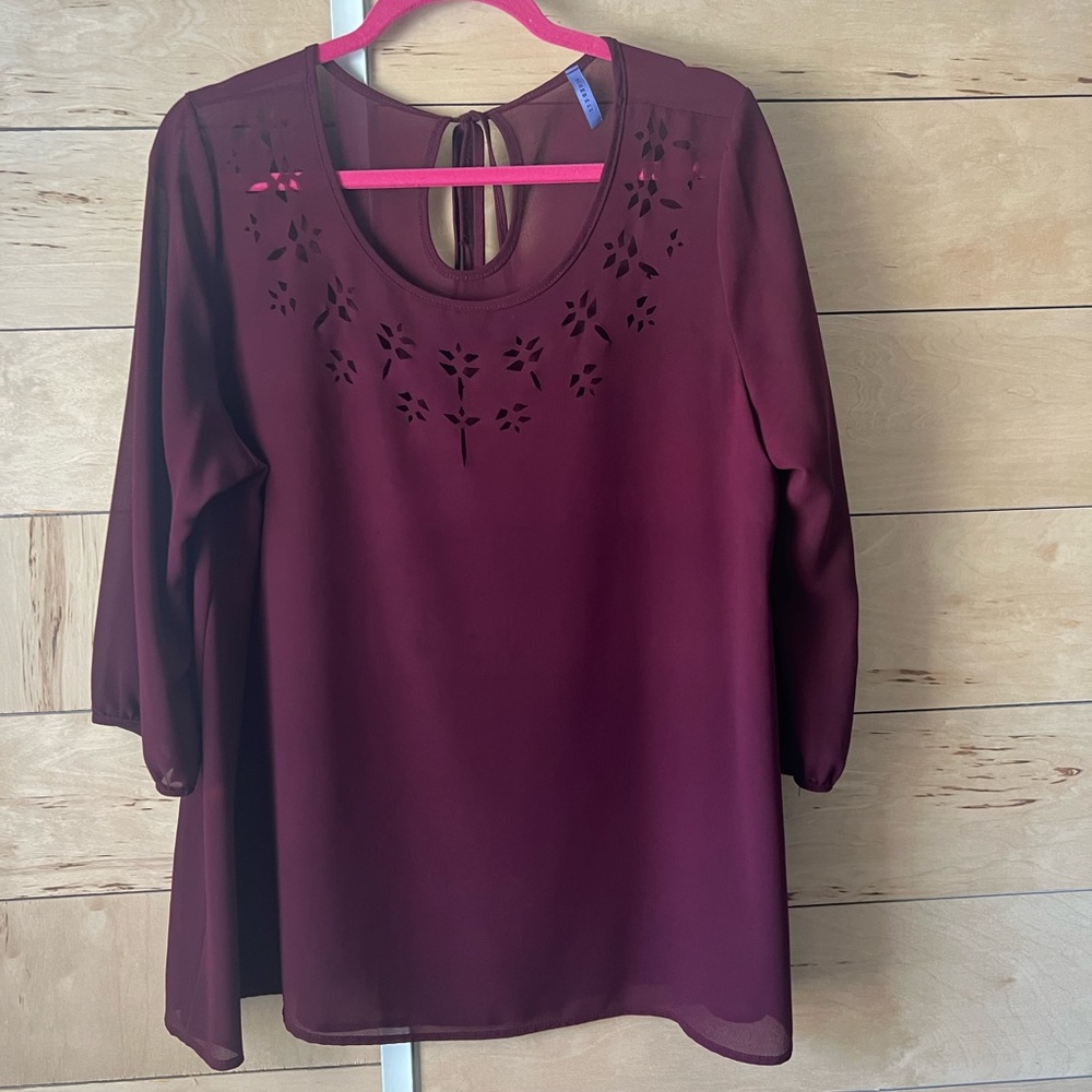 Burgundy‎ Blouse